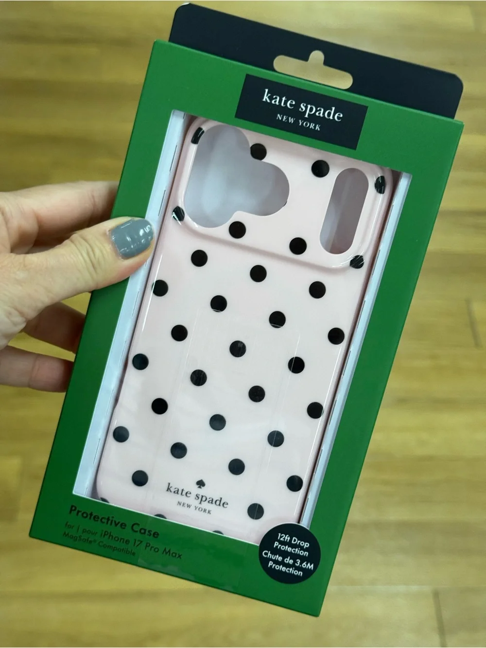 kate spade New York Pink Polka Dot Protective Phone Case